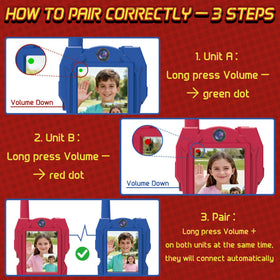 Punieayi Spider video walkie talkie handheld with HD camera for adventures.