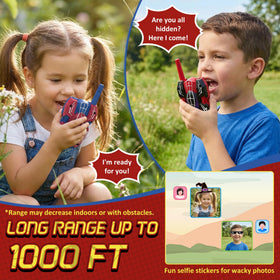 Punieayi Spider video walkie talkie side view showing video call capability during camping.