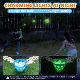 Punkdog glow balls illuminate after dark for exciting night play