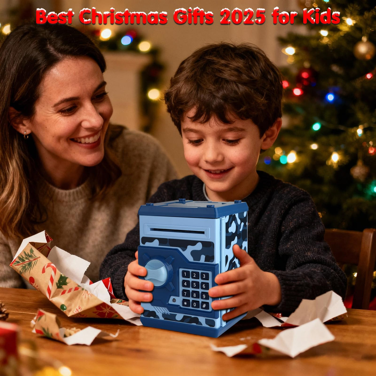 Pup Go ATM piggy bank blue password-panel shows kids can personalize access securely.