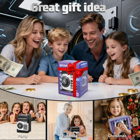 Pupidiu piggy bank in gift-ready packaging for birthdays and holidays.