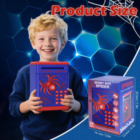 Pupidiu Spider Fingerprint Piggy Bank blue cash entrance with smooth deposits