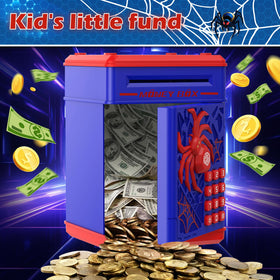 Pupidiu Spider Fingerprint Piggy Bank blue gift idea for kids and holidays