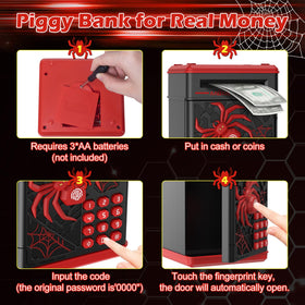 Pupidiu capacity holds about 600 coins or 100 notes for versatile saving.