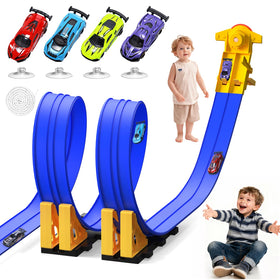 Puppiluv Flex Race Track 16ft laid out for versatile stunts and loops