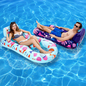 PuppyuWill pool float lounge backrest provides comfortable support for sunny relaxation.
