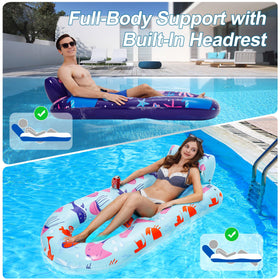 PuppyuWill mesh-seat pool float cools you as you soak up sun.