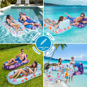 PuppyuWill oversized float measures 64 by 36 inches for adults and teens.