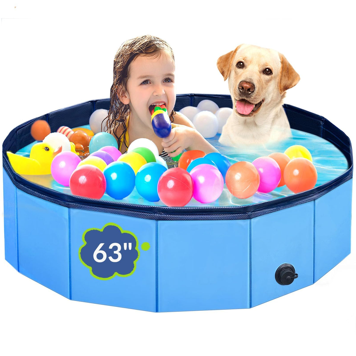 PUPTILY dog pool folded for easy transport and storage.
