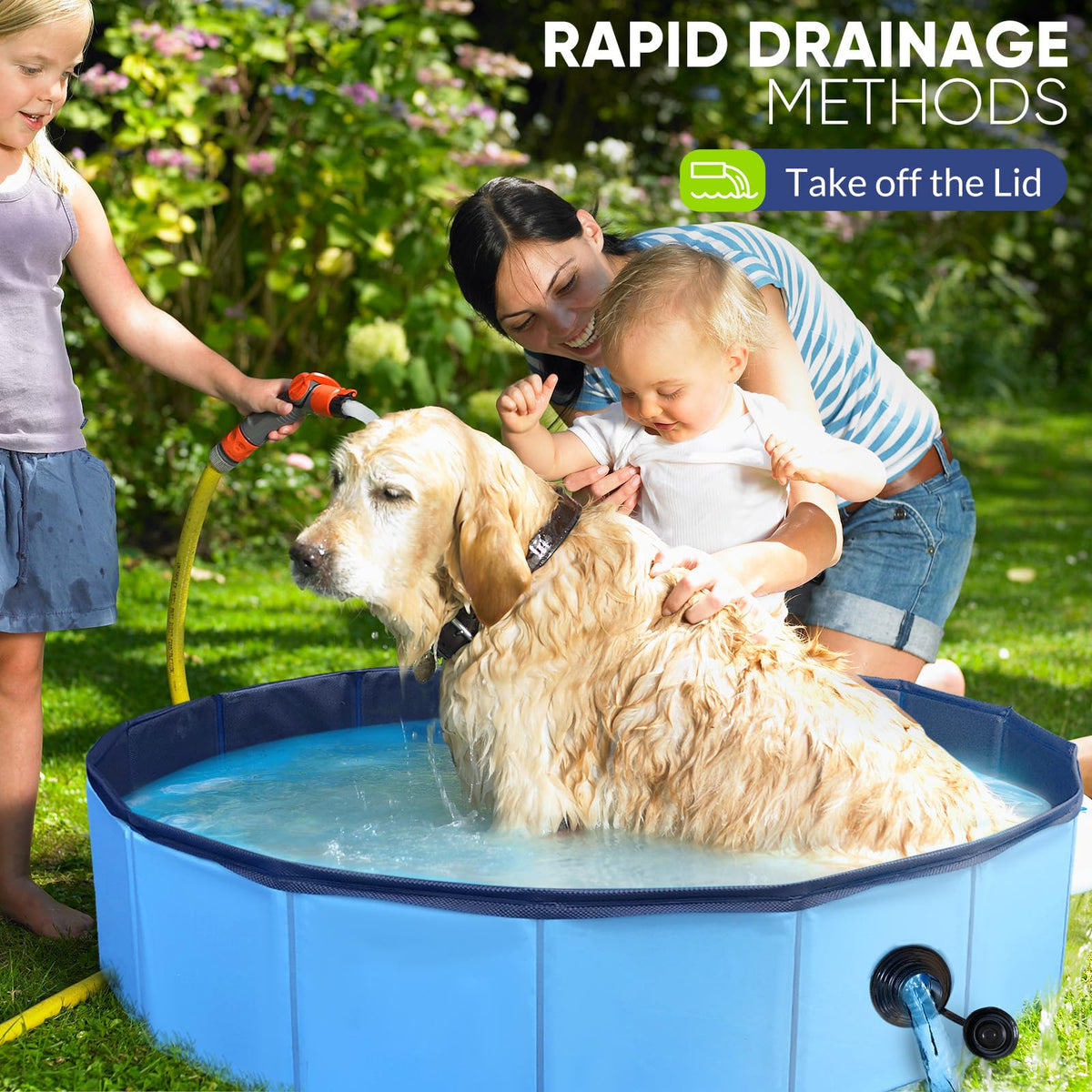 PUPTILY outdoor dog pool ready for camping or beach