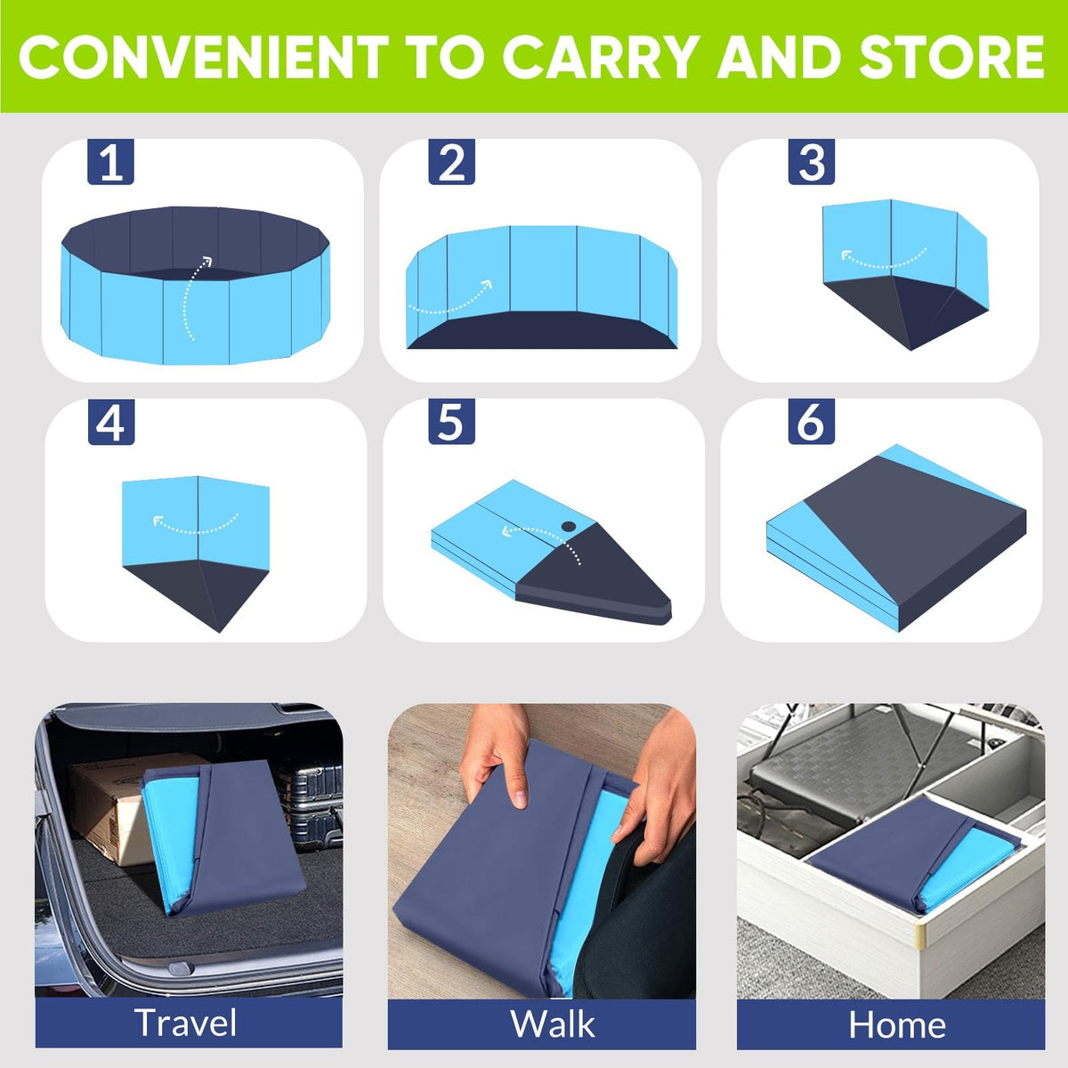PUPTILY foldable design for effortless outdoor or travel use.