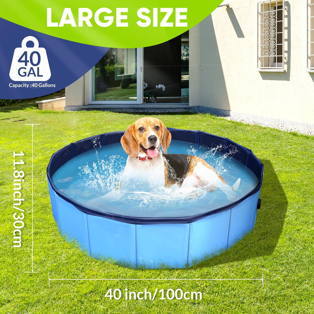 PUPTILY non-slip bottom keeps small dogs safe during water play.
