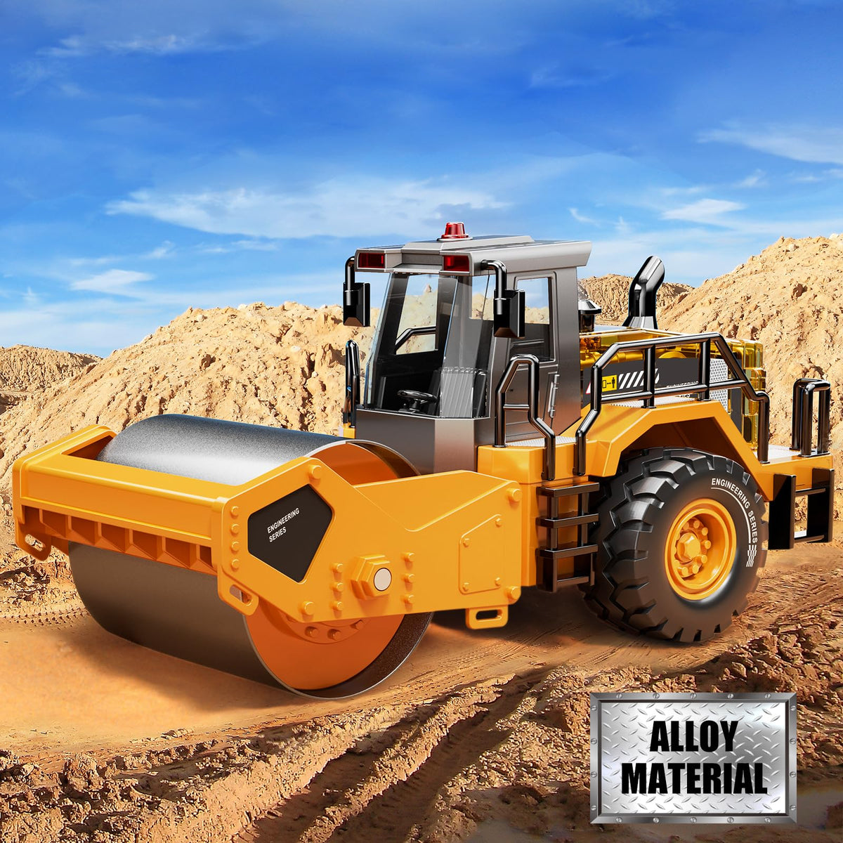 Pupu Pig road roller toy fosters creative problem solving during build-and-roll play.