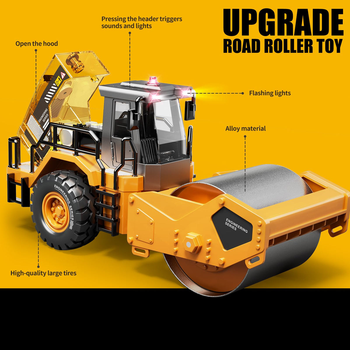 Pupu Pig die-cast construction vehicle with authentic details for hands-on learning.