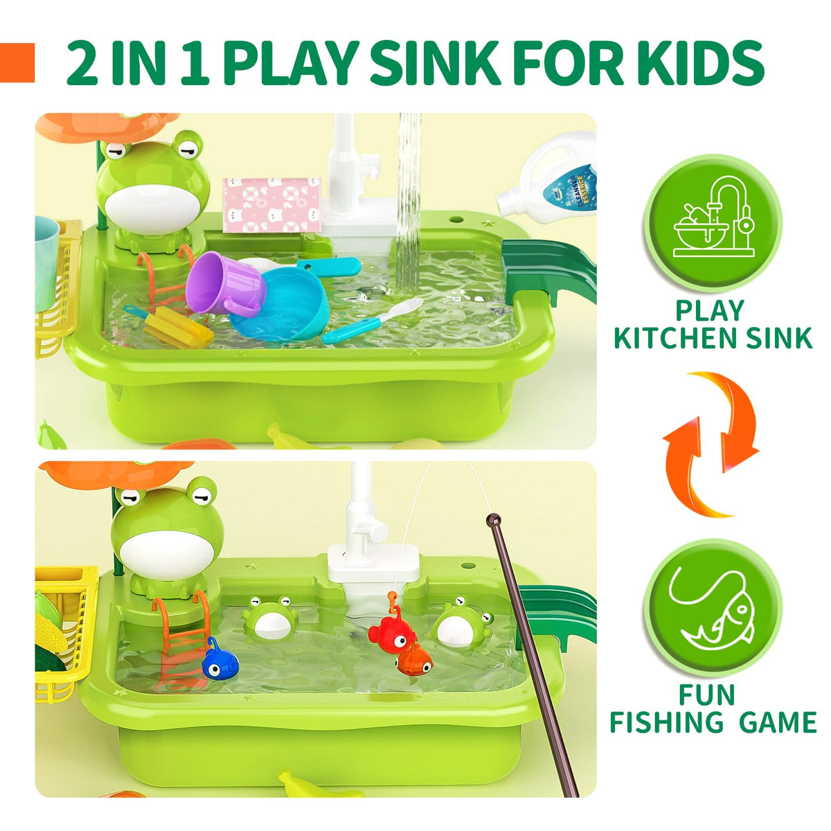 Pupu Pig dishwasher toy with faucet supports imaginative cleanup role‑play.