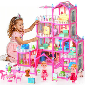 Pupu Pig doll house four-story structure fostering expansive storytelling play.