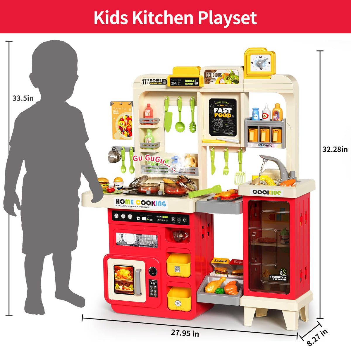 Pupu Pig playset with lights and sounds for interactive pretend cooking