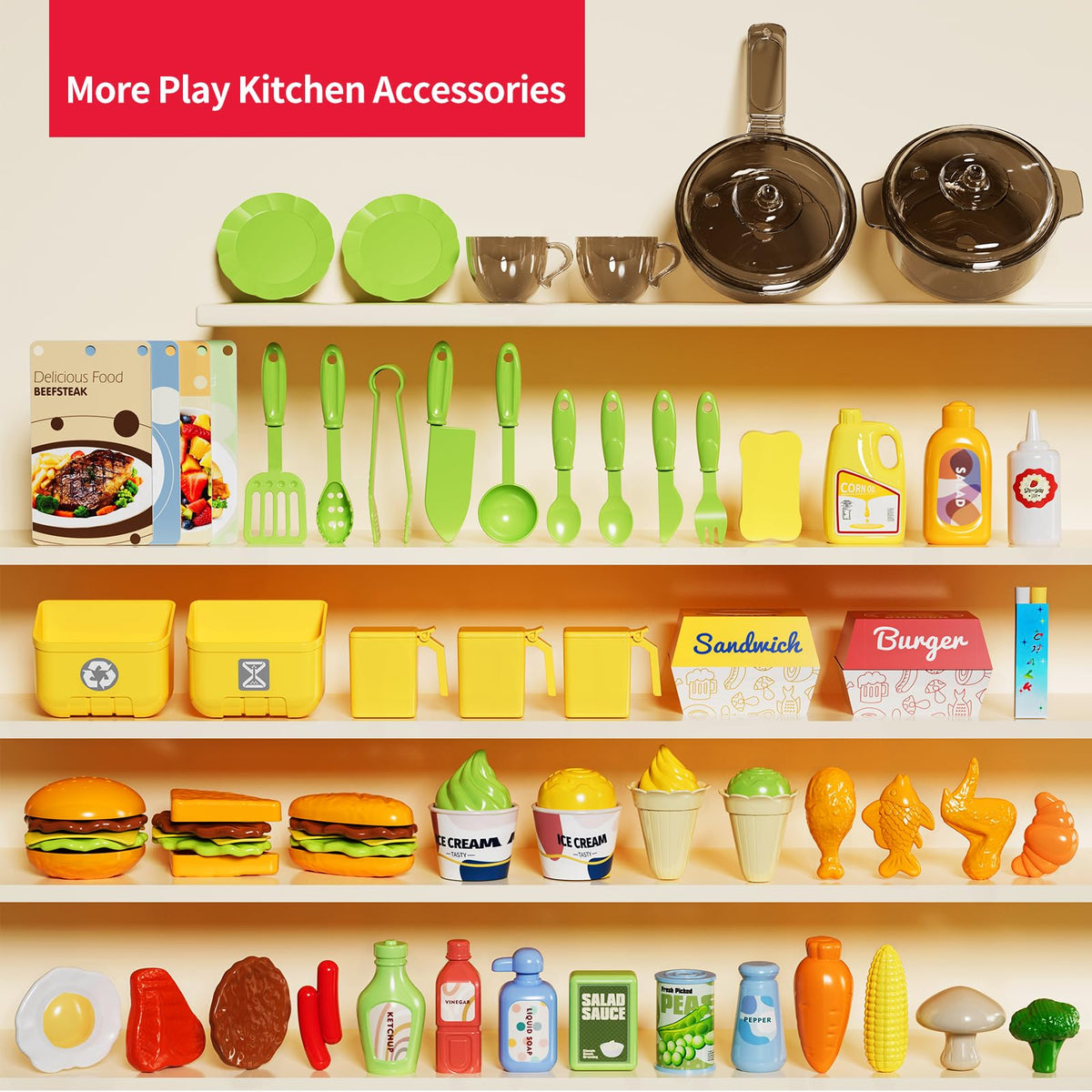 Pupu Pig kids kitchen playset fostering imaginative play and fine motor skills