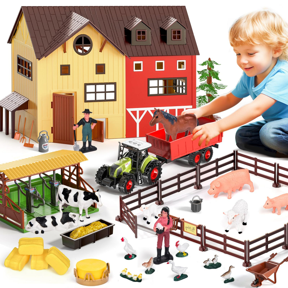 Pupu Pig realistic farm animals inspire creative farming scenarios.