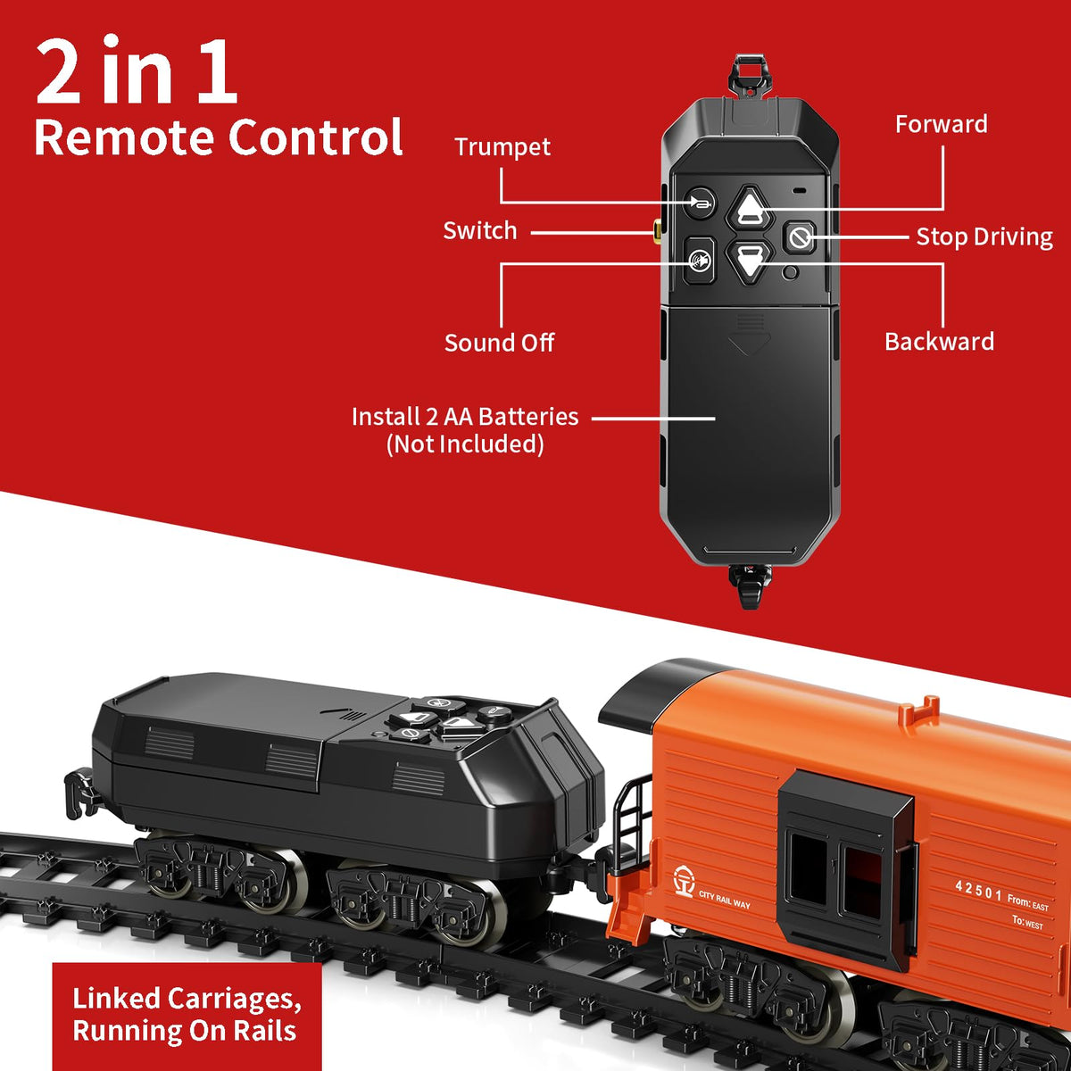 Pupu Pig three-way smoke locomotive with dramatic play effects.