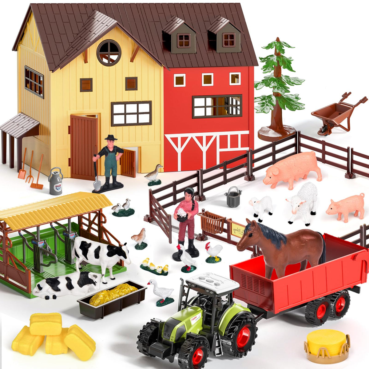 Pupu Pig tractor with lights for interactive pretend play and storytelling.