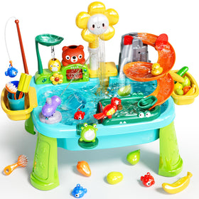 Pupu Pig water table with 360-degree faucet for immersive play