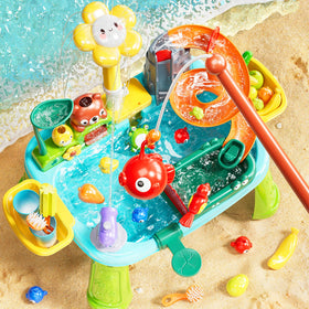 Pupu Pig water table with floating fishing game for hands-on fun