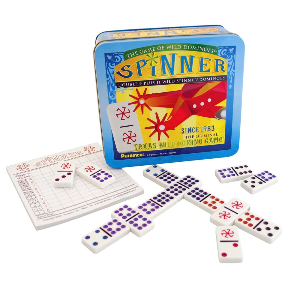 Puremco Spinner game in travel tin ready for on-the-go fun