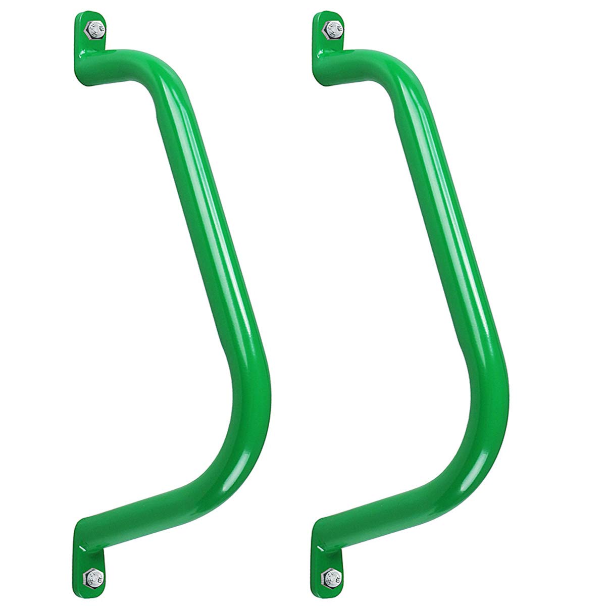 Purife 17inch metal playground safety handle with green finish, secure outdoor grip for kids