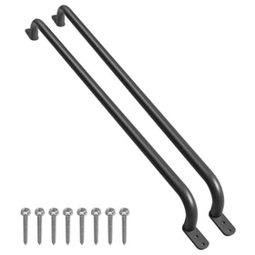 Purife 37'' black ladder handle side view, sturdy grip for outdoor playsets.