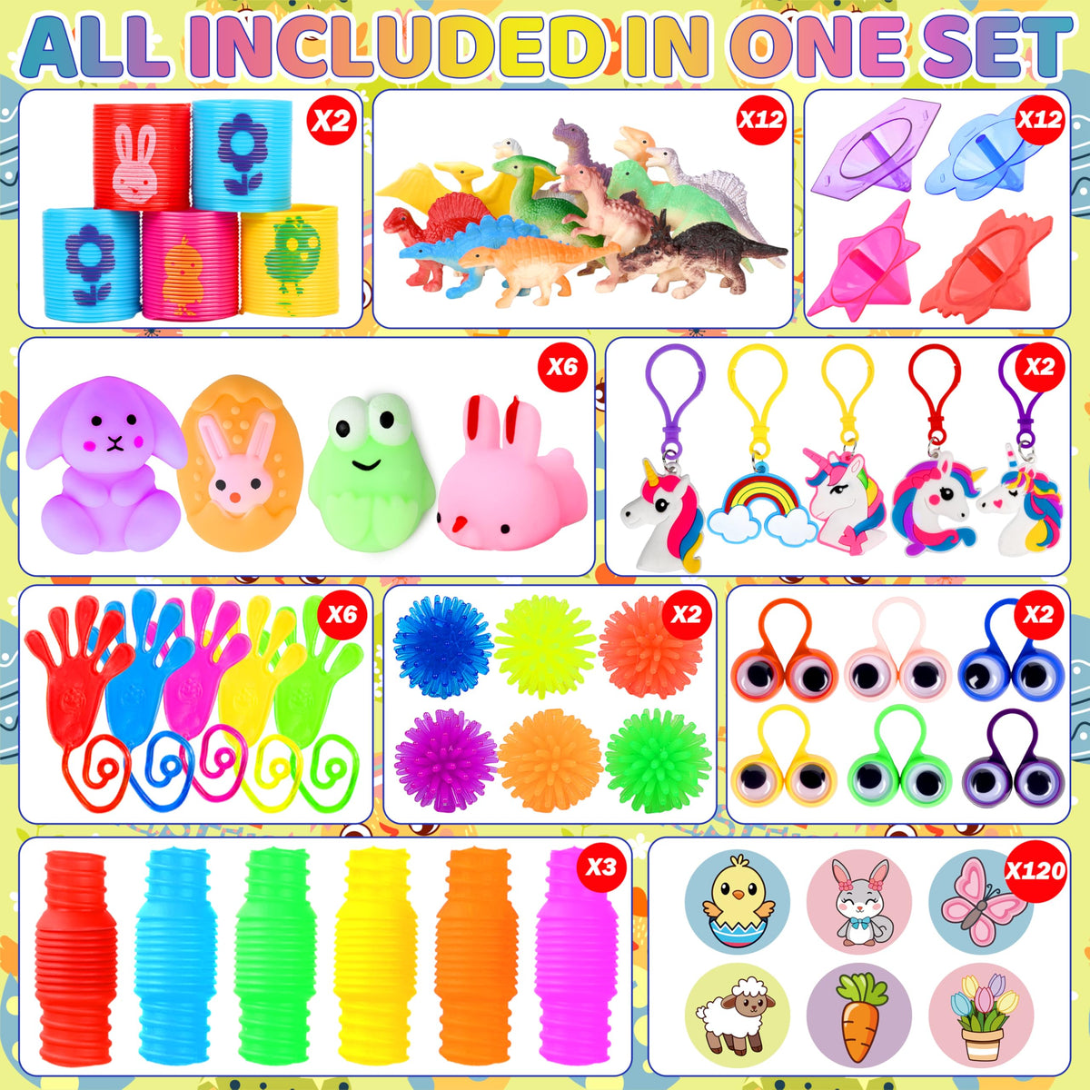 PURPERCAT mini toys and stickers inside eggs offer playful variety.