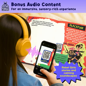 Purple Ladybug guided pages help spark ideas and storytelling.