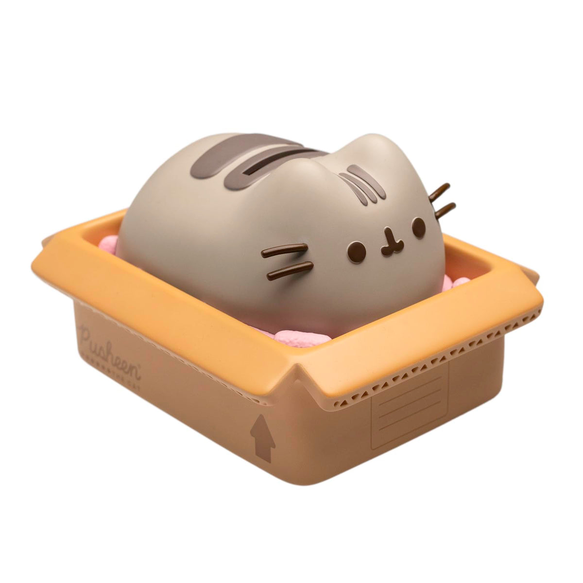 Pusheen piggy bank with top coin slot for easy deposits