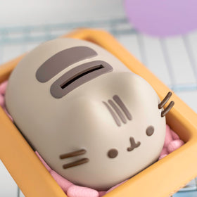 Durable wipe-clean vinyl Pusheen money box
