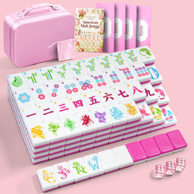 PUSKIDS Blossom Mahjong tiles 160 with crisp numerals for easy reading during play.
