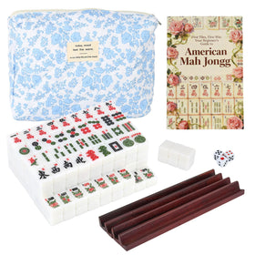 PUSKIDS travel American Mahjong tiles set with 166 pieces for portable play