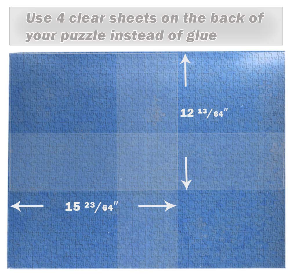 PUZZLE EZ Extra-large thick glue sheets provide sturdy support for complete puzzles