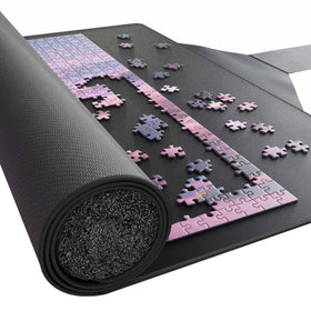 Puzzlup Premium Puzzle Mat 37x59in rolled storage keeps puzzles organized and portable.