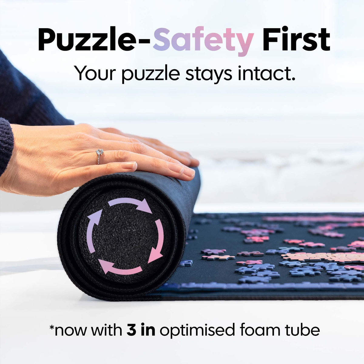 Puzzlup mat showing neoprene bottom for stability