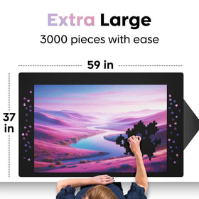 Puzzlup Premium Puzzle Mat non-slip bottom prevents slips during active puzzle sessions.