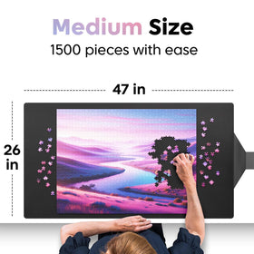 Puzzlup mat demonstrating roll-and-lock storage feature