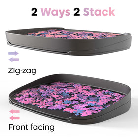 Puzzlup six-tray puzzle organizer keeps pieces organized.