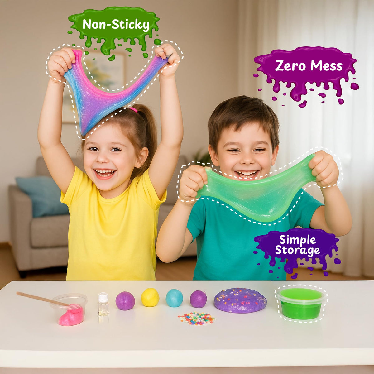 PW DIY Slime Kit Soft Foam Balls provide texture and tactile fun
