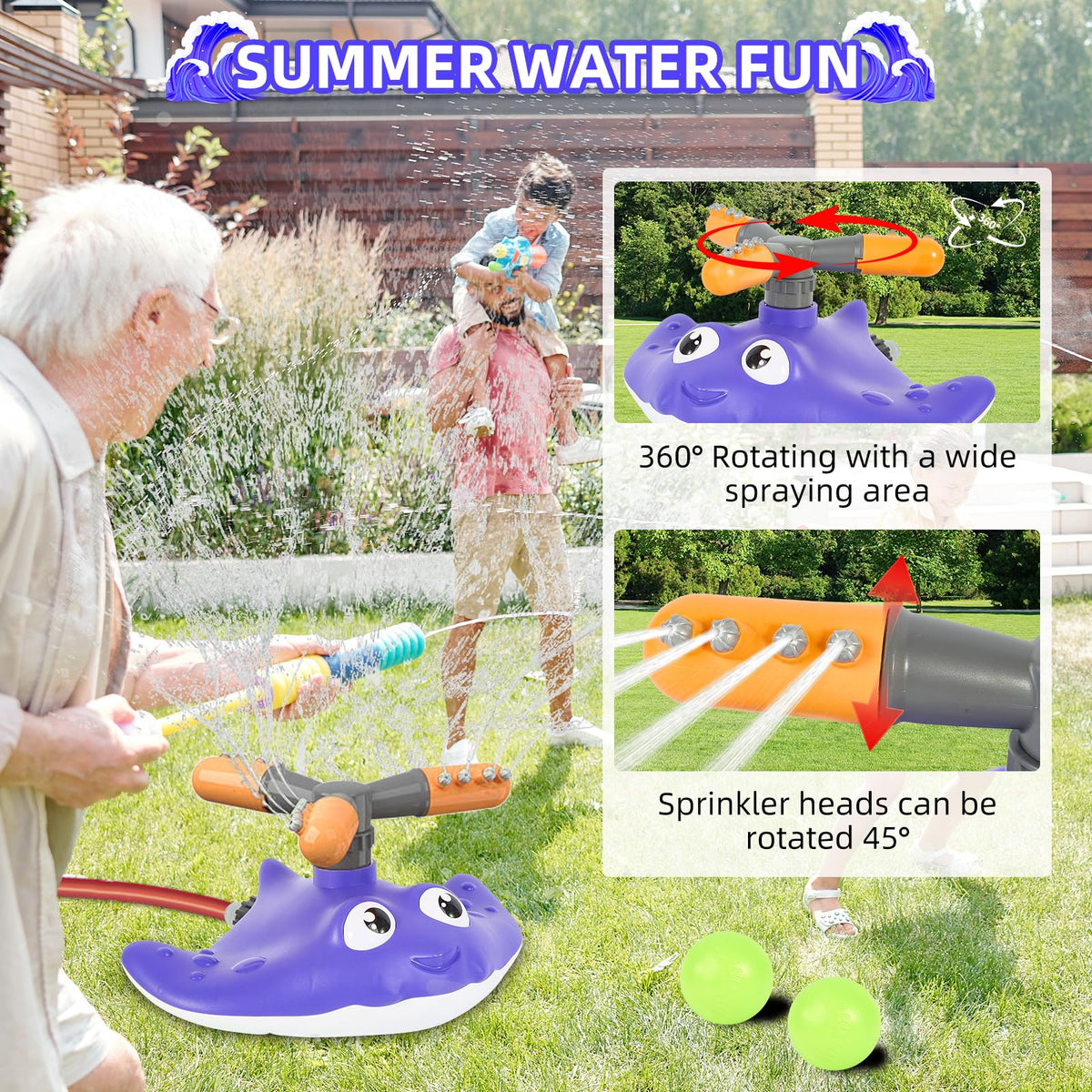 PWSOMJ easy hose connection enables quick setup for hot days.