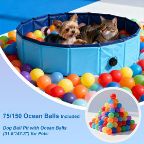 Pwvivjoi dog ball pit large size with 150 balls for bigger dogs.