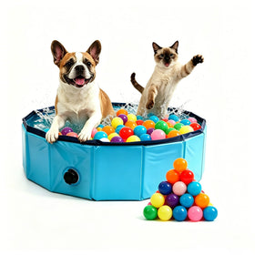 Pwvivjoi dog ball pit small size with 75 balls, ideal for puppies.