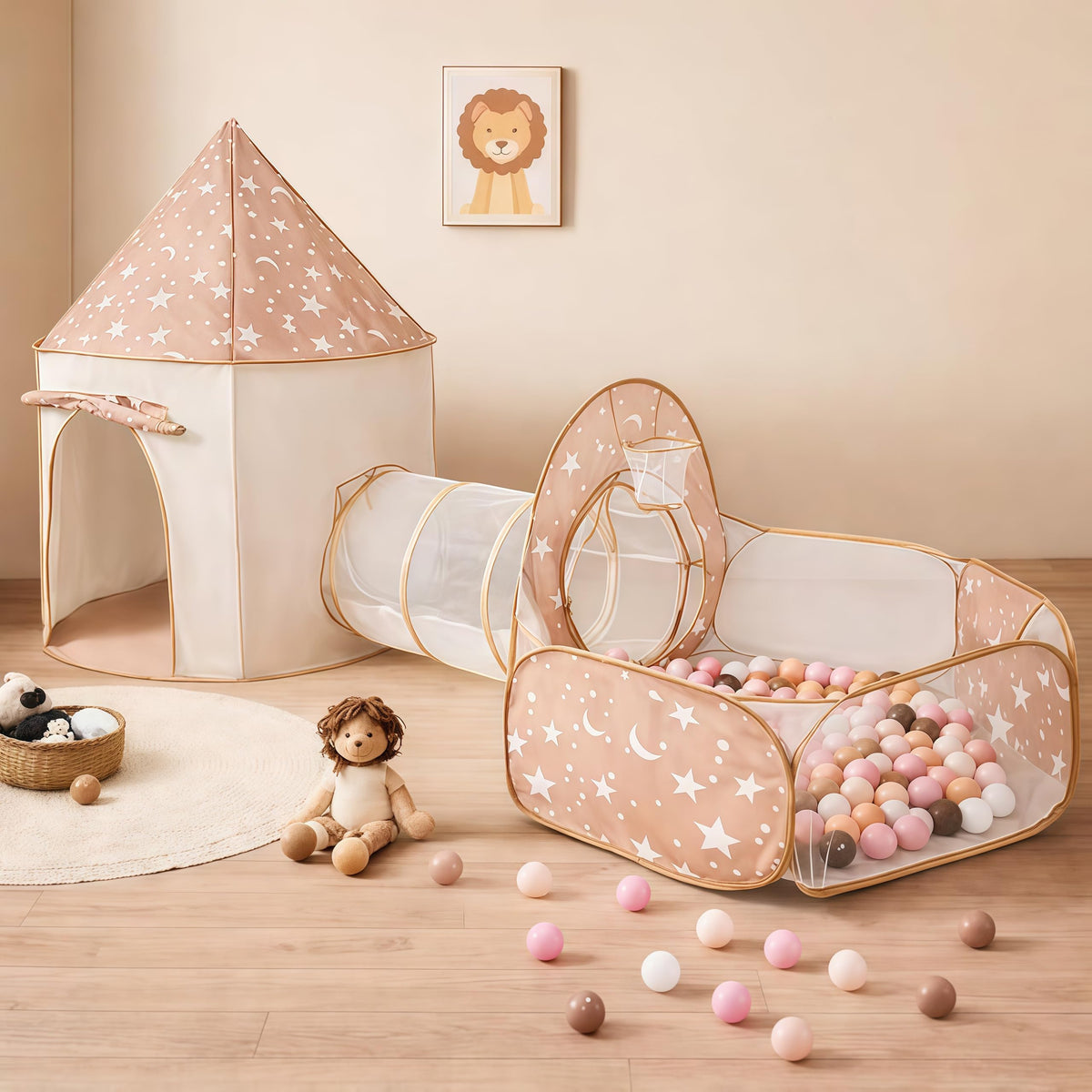 PXFAYSFQ 3in1 play tent with tunnel for safe indoor exploration.