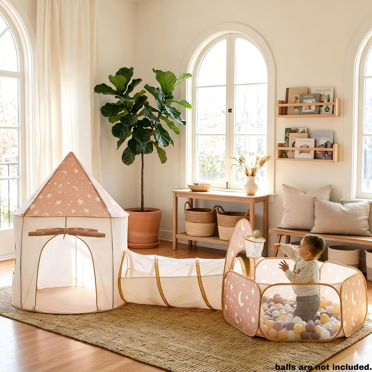 PXFAYSFQ pop-up tent with tunnel for quick setup and portable fun.