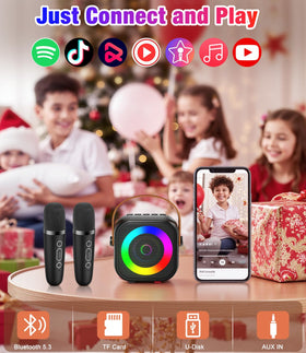 Pxzvd mini karaoke machine built-in speaker delivers powerful sound for parties