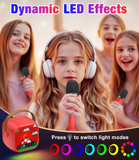 Pxzvd LED ring lights accent the performance with a dynamic glow.